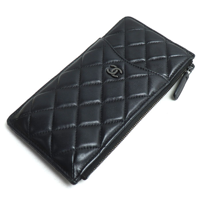 CHANEL シャネル カードケース フォン＆カードケース ブラック AP1652 レディース【中古】