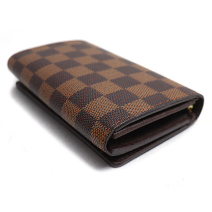 LOUIS VUITTON ルイ・ヴィトン ポルト モネ ビエ トレゾール 二つ折り財布 ダミエ N61730 CA0095 レディース【中古】