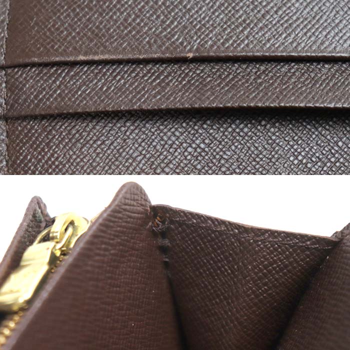 LOUIS VUITTON ルイ・ヴィトン ポルト モネ ビエ トレゾール 二つ折り財布 ダミエ N61730 CA0095 レディース【中古】