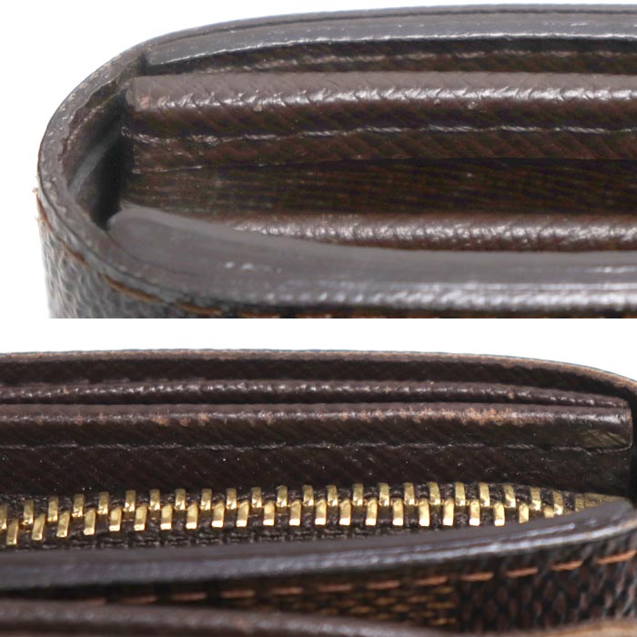 LOUIS VUITTON ルイ・ヴィトン ポルト モネ ビエ トレゾール 二つ折り財布 ダミエ N61730 CA0095 レディース【中古】