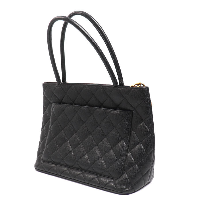 CHANEL シャネル キャビアスキン 復刻トート トートバッグ ブラック A01804 レディース【中古】