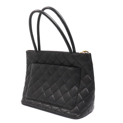 CHANEL シャネル キャビアスキン 復刻トート トートバッグ ブラック A01804 レディース【中古】