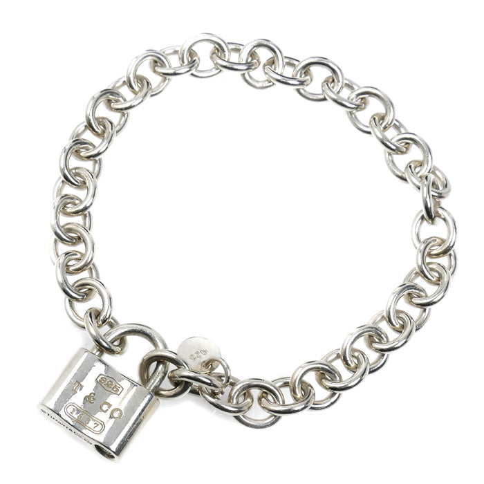 TIFFANY&Co. ティファニー シルバー925 1837 ロック ブレスレット 23.7g 17.5cm レディース【中古】