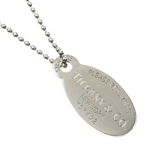 TIFFANY&Co. ティファニー シルバー925 リターントゥ オーバルタグ ネックレス 25.8g 85cm レディース【中古】