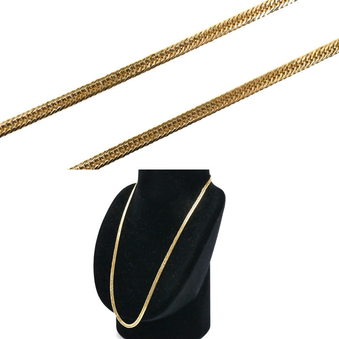 K18YG イエローゴールド ネックレス 喜平8面トリプルカット 20g 50cm メンズ【中古】