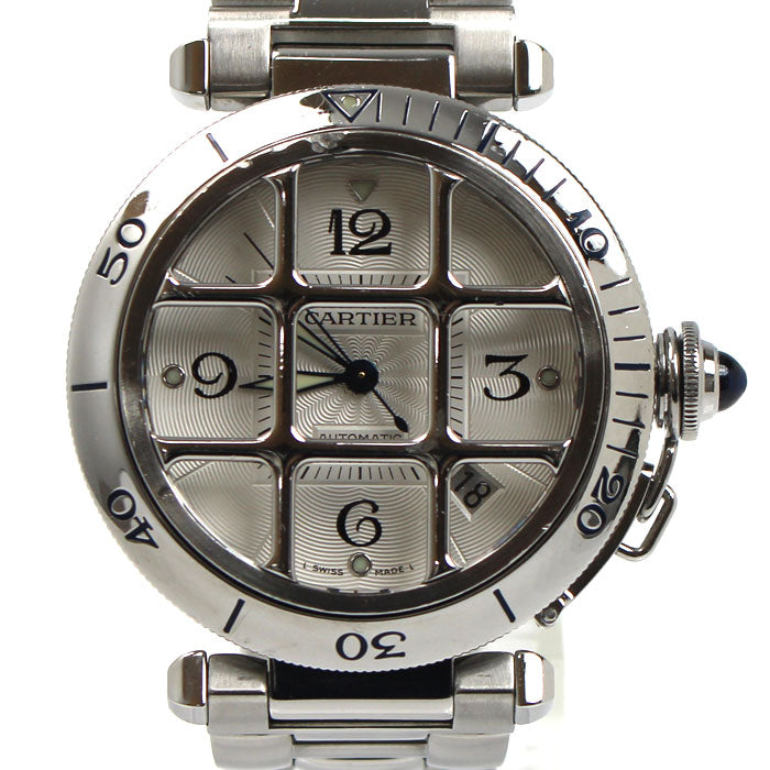 CARTIER カルティエ パシャ グリッド 38mm 腕時計 自動巻き W31040H3 メンズ【中古】