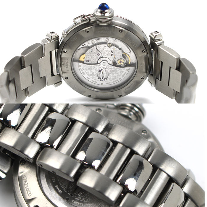 CARTIER カルティエ パシャ グリッド 38mm 腕時計 自動巻き W31040H3 メンズ【中古】