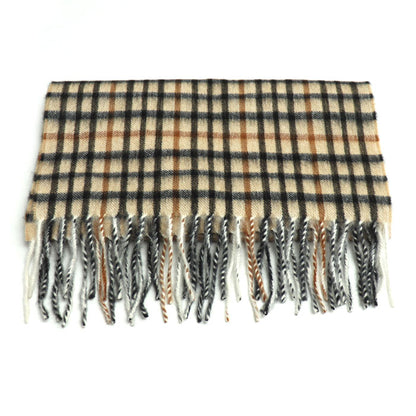 DAKS ダックス チェック マフラー ベージュ ユニセックス【中古】【美品】