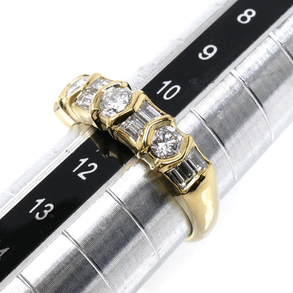 K18YG イエローゴールド ダイヤ リング・指輪 ダイヤモンド 11号 5.3g レディース【中古】