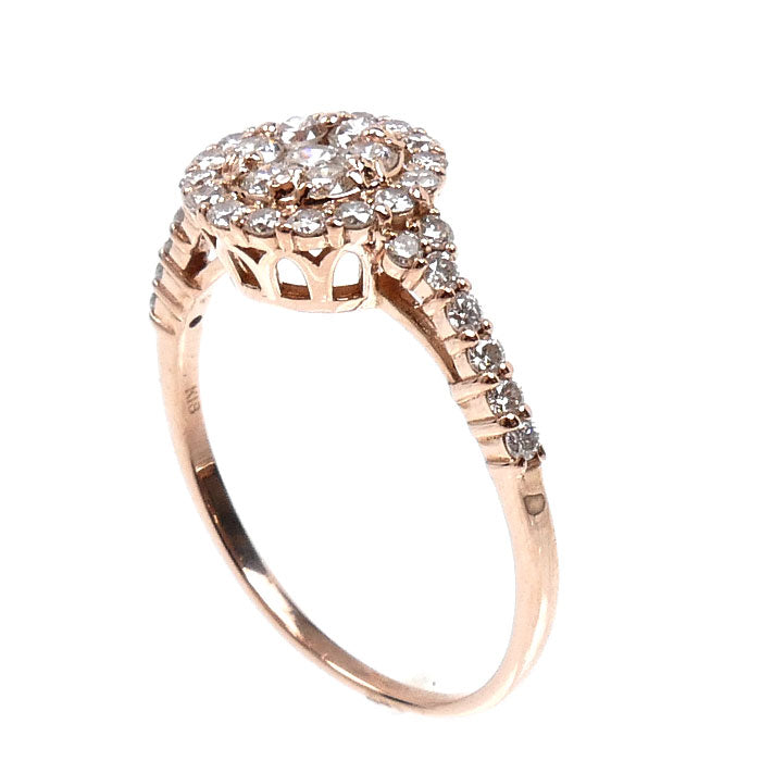 K18PG ピンクゴールド リング・指輪 ダイヤモンド0.50ct 9号 1.7g レディース【中古】