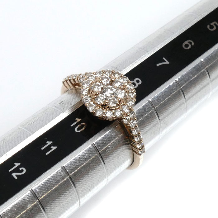 K18PG ピンクゴールド リング・指輪 ダイヤモンド0.50ct 9号 1.7g レディース【中古】