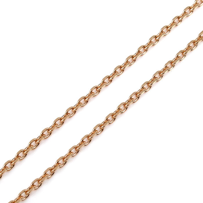 K18PG ピンクゴールド ネックレス 小豆 3.5g ～50cm フリーチェーン レディース【中古】【美品】