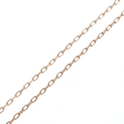 K10PG ピンクゴールド ネックレス ダイヤモンド0.055ct 0.9g 40cm ダンシングダイヤ レディース【中古】