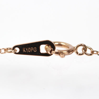 K10PG ピンクゴールド ネックレス ダイヤモンド0.055ct 0.9g 40cm ダンシングダイヤ レディース【中古】