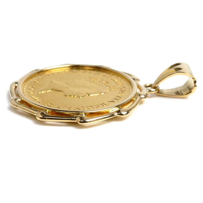 K22YG/K18YG ブリタニア金貨 1/2OZ ペンダントトップ 23.2g 1987 メンズ【中古】