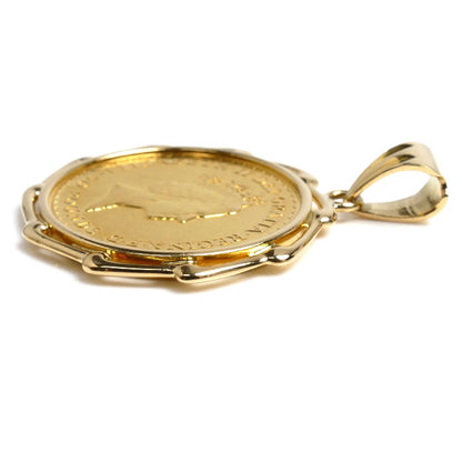 K22YG/K18YG ブリタニア金貨 1/2OZ ペンダントトップ 23.2g 1987 メンズ【中古】