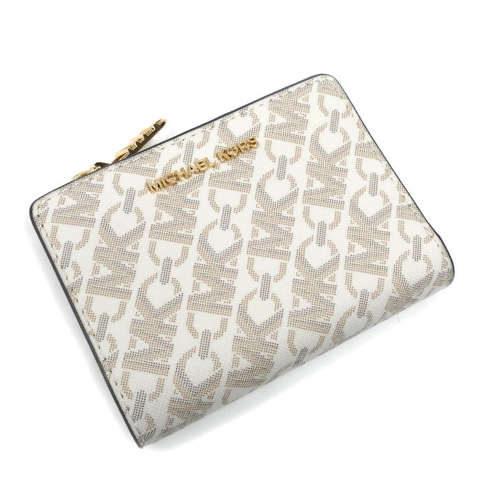 Michael Kors マイケルコース エンパイア シグネチャー ロゴ 二つ折り財布 バニラ 32S4G8ED7V レディース【未使用】【買取品】