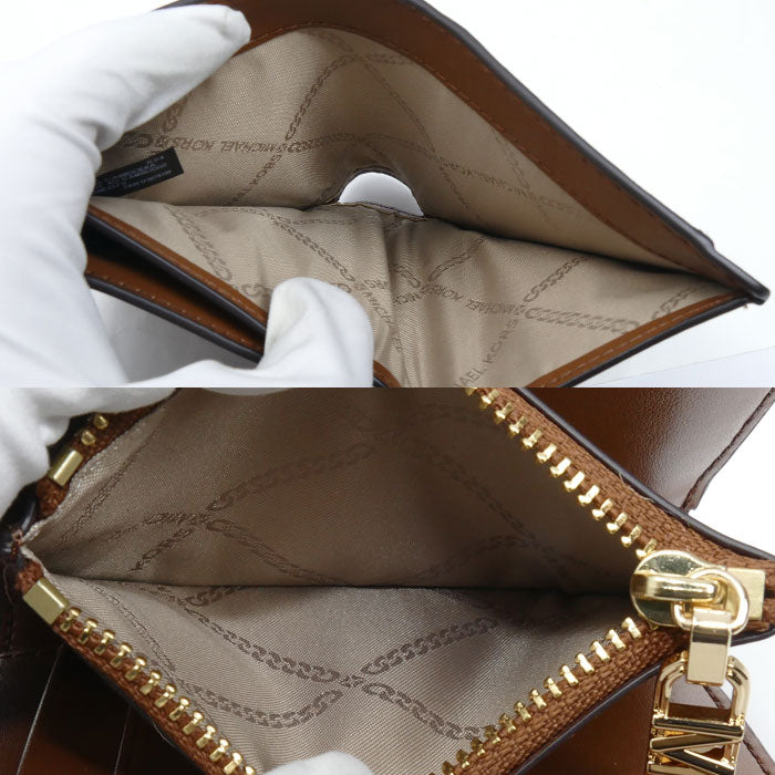 Michael Kors マイケルコース エンパイア シグネチャー ロゴ 二つ折り財布 バニラ 32S4G8ED7V レディース【未使用】【買取品】