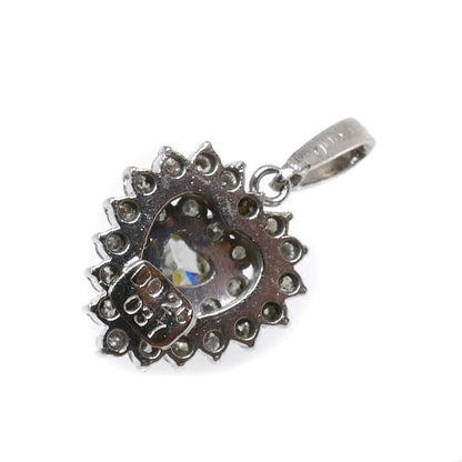 Pt900プラチナ ペンダントトップ ダイヤモンド0.20ct/0.37ct 2.6g レディース【中古】