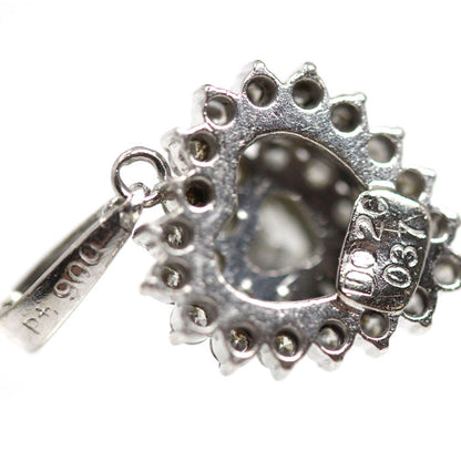 Pt900プラチナ ペンダントトップ ダイヤモンド0.20ct/0.37ct 2.6g レディース【中古】