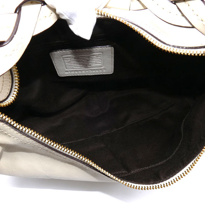 COACH コーチ オールレザー ホーボー ショルダーバッグ ホワイト 10043 ワンショルダー レディース【中古】