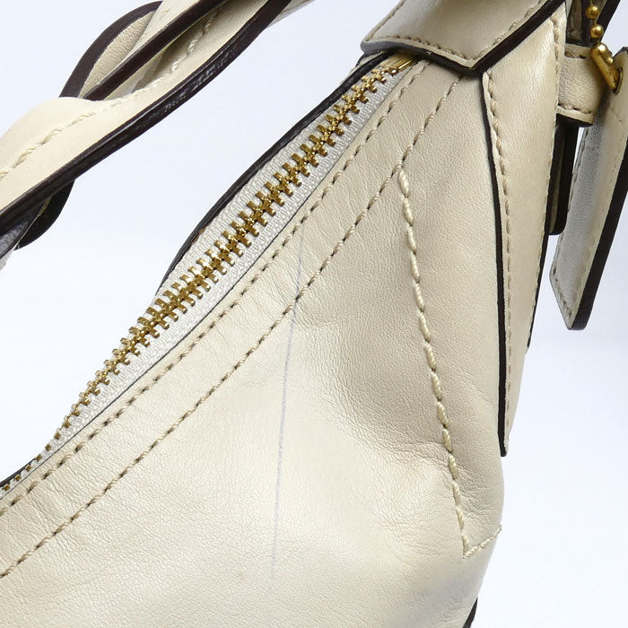 COACH コーチ オールレザー ホーボー ショルダーバッグ ホワイト 10043 ワンショルダー レディース【中古】