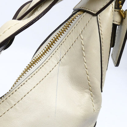 COACH コーチ オールレザー ホーボー ショルダーバッグ ホワイト 10043 ワンショルダー レディース【中古】