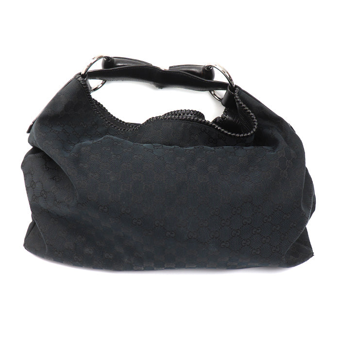 GUCCI グッチ ホースビット ラージ ホーボー ショルダーバッグ ブラック 114900 レディース【中古】
