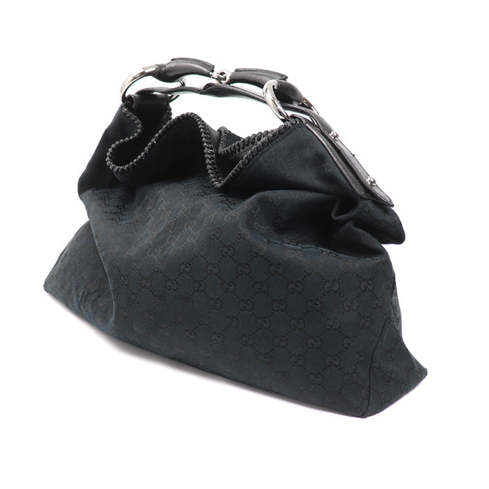 GUCCI グッチ ホースビット ラージ ホーボー ショルダーバッグ ブラック 114900 レディース【中古】