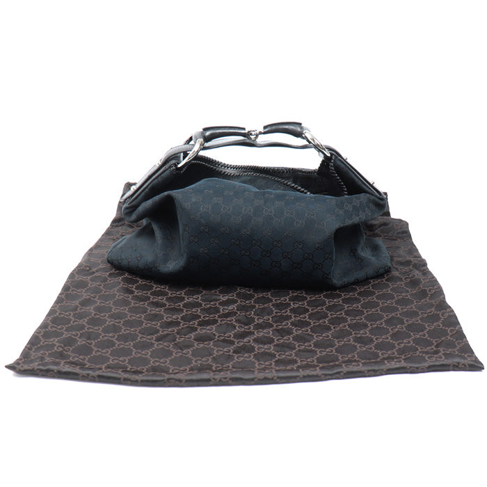 GUCCI グッチ ホースビット ラージ ホーボー ショルダーバッグ ブラック 114900 レディース【中古】
