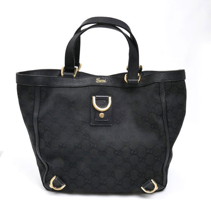 GUCCI グッチ GGキャンバス アビー トートバッグ ブラック 130739 レディース【中古】