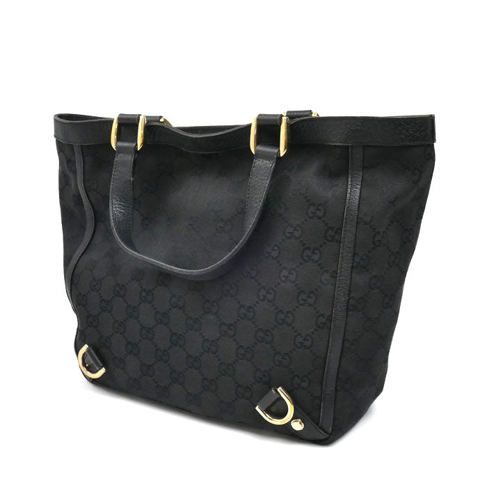 GUCCI グッチ GGキャンバス アビー トートバッグ ブラック 130739 レディース【中古】