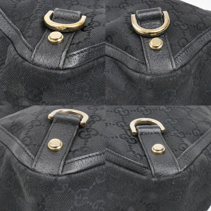 GUCCI グッチ GGキャンバス アビー トートバッグ ブラック 130739 レディース【中古】