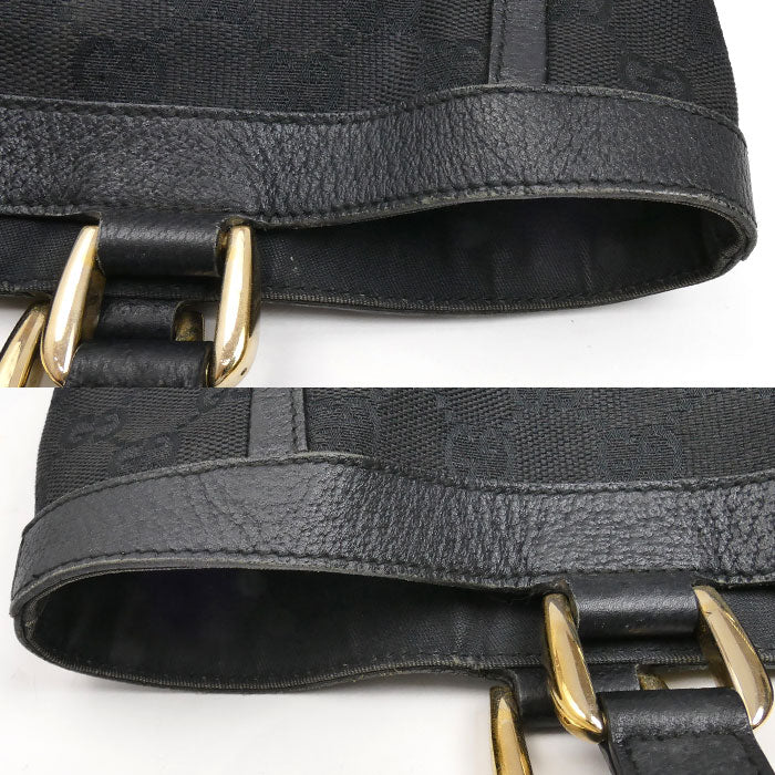 GUCCI グッチ GGキャンバス アビー トートバッグ ブラック 130739 レディース【中古】