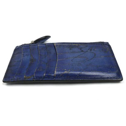 Berluti ベルルッティ カリグラフィー コア マキシ スクリットレザー カードケース フラグメントケース ブルー メンズ【中古】