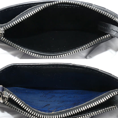 Berluti ベルルッティ カリグラフィー コア マキシ スクリットレザー カードケース フラグメントケース ブルー メンズ【中古】