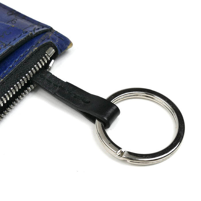 Berluti ベルルッティ カリグラフィー コア マキシ スクリットレザー カードケース フラグメントケース ブルー メンズ【中古】