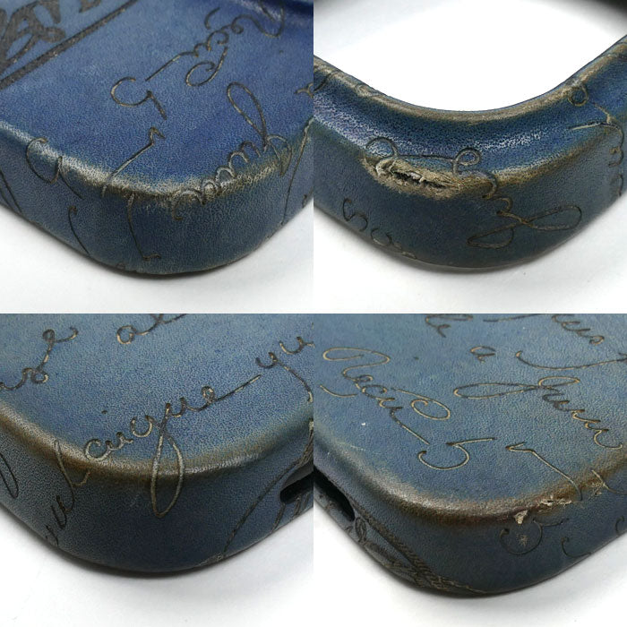 BERLUTI / iPhone14pro max ケース ブルー Berluti ベルルッティ カリグラフィー iPhone 14 Pro MAX iPhoneケース