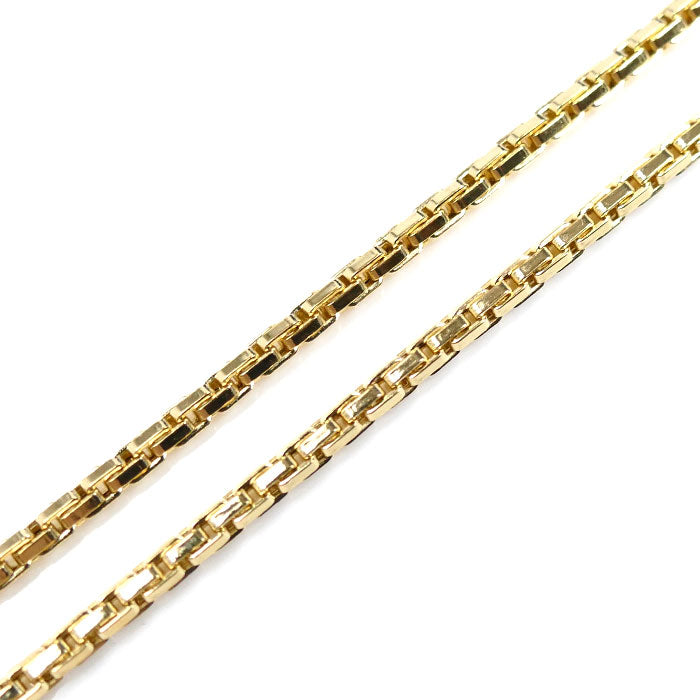 UNOAERRE ウノアエレ K18YG イエローゴールド ネックレス 8.7g 50cm ベネチアン３編み レディース【中古】