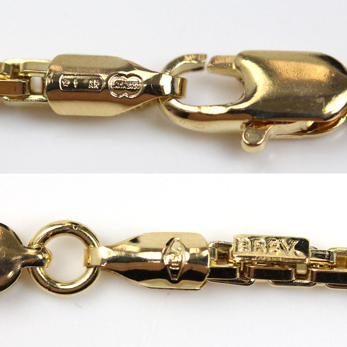 UNOAERRE ウノアエレ K18YG イエローゴールド ネックレス 8.7g 50cm ベネチアン３編み レディース【中古】