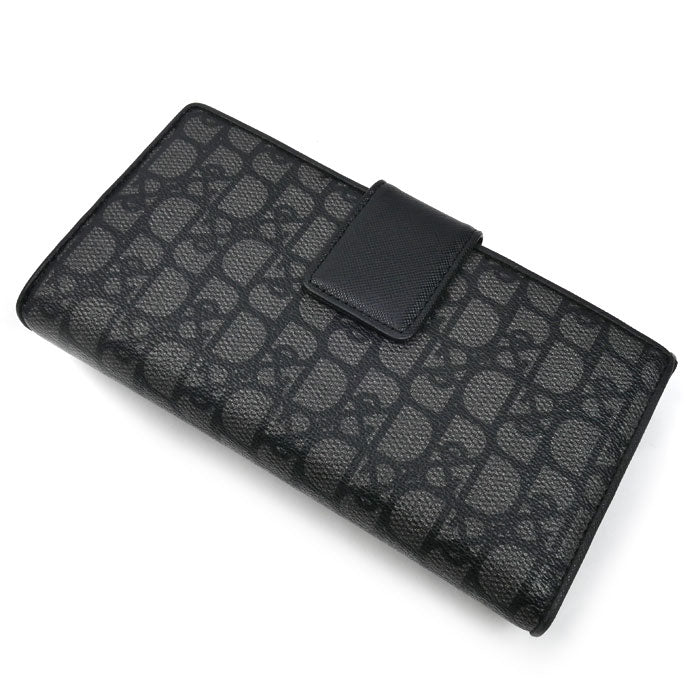 Pinky&Dianne ピンキー＆ダイアン パドロック フラップ ウォレット 長財布 グレー/ブラック PDLWBET1 レディース【中古】