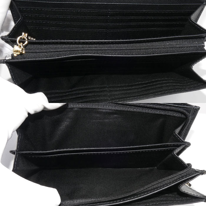 Pinky&Dianne ピンキー＆ダイアン パドロック フラップ ウォレット 長財布 グレー/ブラック PDLWBET1 レディース【中古】