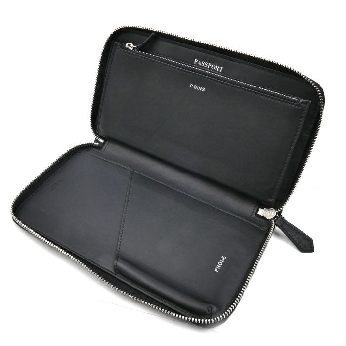 FENDI フェンディ FFロゴ ジップアラウンド ウォレット 長財布 ラウンドファスナー ブラック/ブラック 7M0276 A8VC F17BJ メンズ【中古】