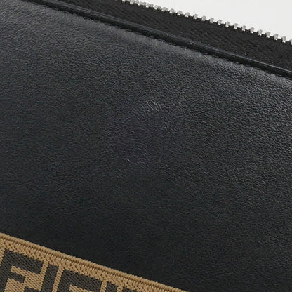FENDI フェンディ FFロゴ ジップアラウンド ウォレット 長財布 ラウンドファスナー ブラック/ブラック 7M0276 A8VC F17BJ メンズ【中古】