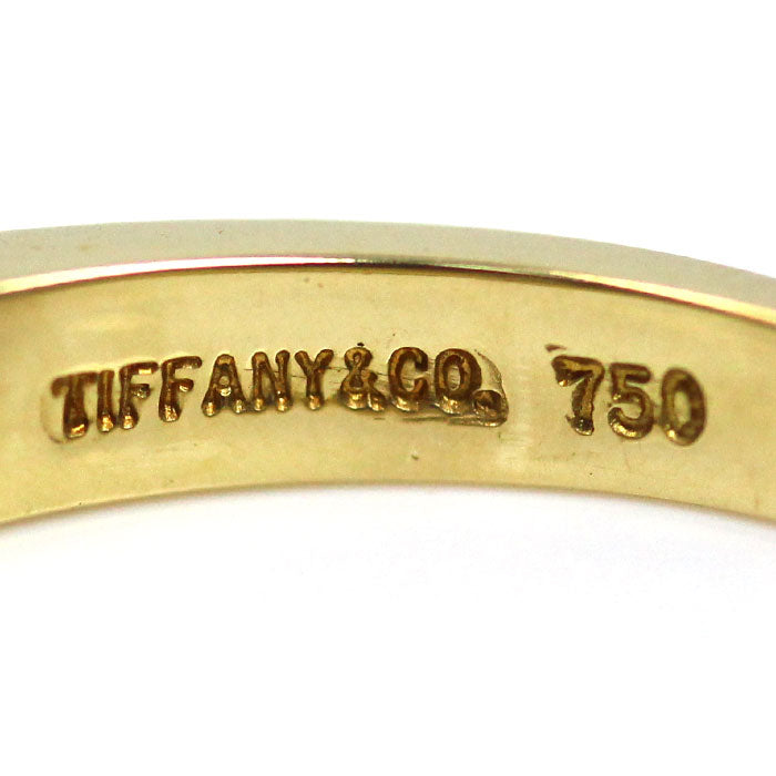 TIFFANY&Co. ティファニー K18YG イエローゴールド リング・指輪 サファイア ダイヤモンド 9号 3.2g レディース【中古】