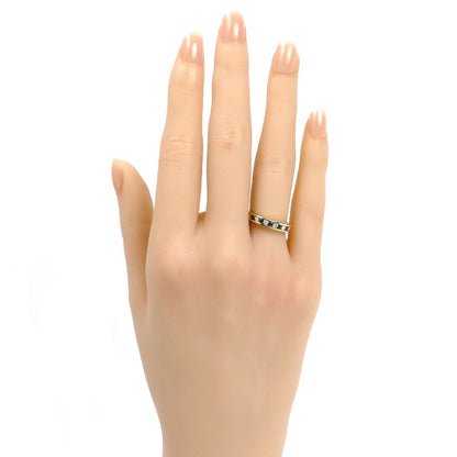 TIFFANY&Co. ティファニー K18YG イエローゴールド リング・指輪 サファイア ダイヤモンド 9号 3.2g レディース【中古】