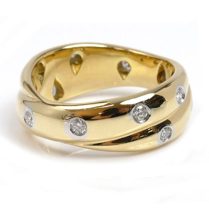 TIFFANY&Co. ティファニー K18YG/Pt950 ドッツ リング・指輪 ダイヤモンド 10号 8.6g レディース【中古】