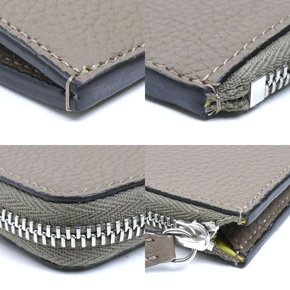 BONAVENTURA L字ジップウォレット コインケース ミニ財布 エトープ × イエロー BWAT39 ユニセックス【中古】