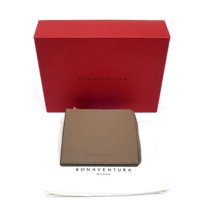 BONAVENTURA L字ジップウォレット コインケース ミニ財布 エトープ × イエロー BWAT39 ユニセックス【中古】
