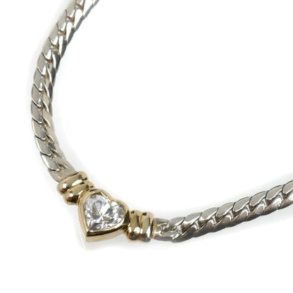 STAR JEWELRY スタージュエリー SV925/K14YG ネックレス キュービックジルコニア 8.5g 40cm レディース【中古】